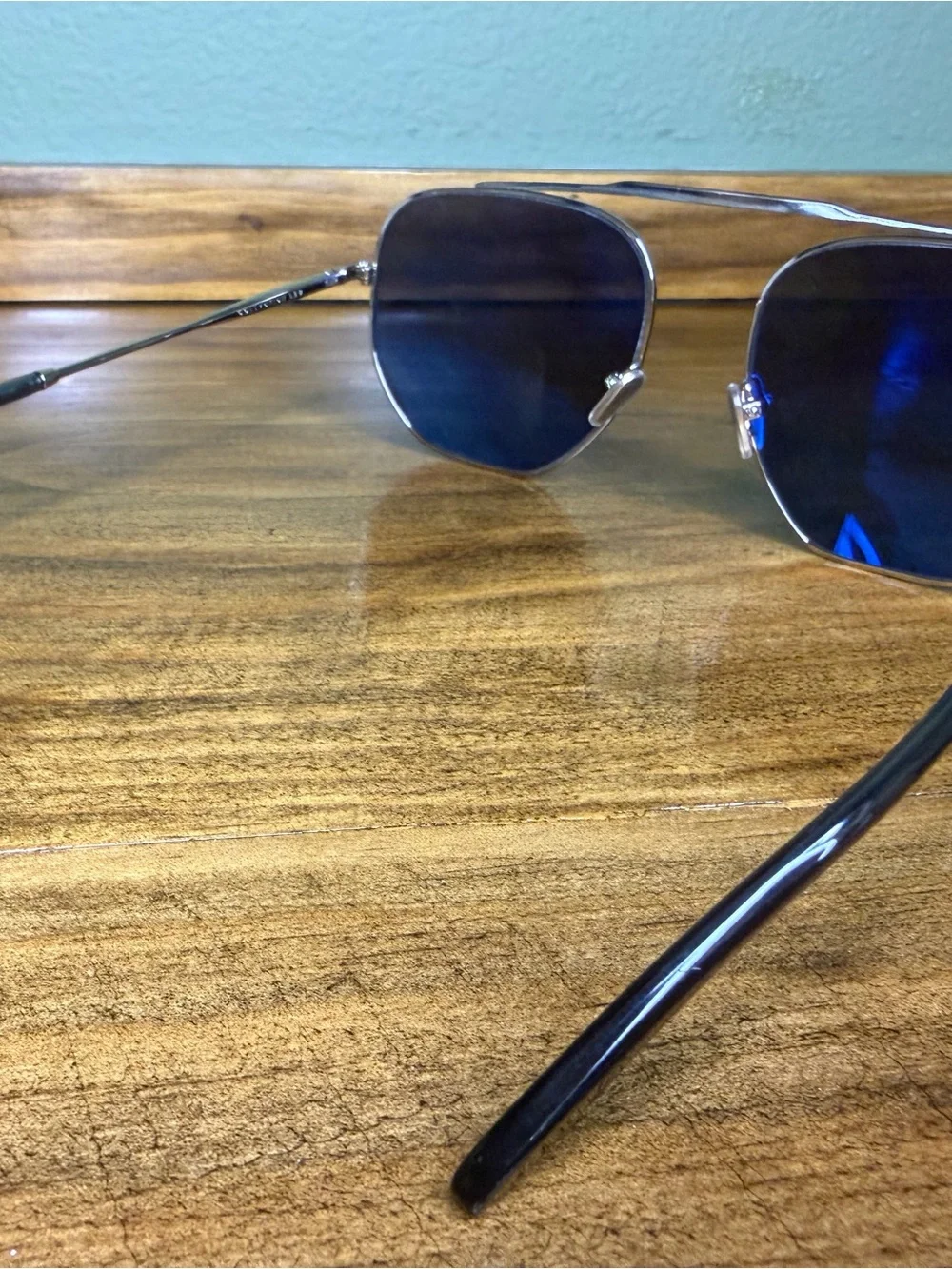 Silver Frame Sunglasses with Dark Lenses